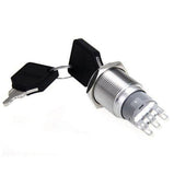 Chave Interruptor Segurança 19mm 2 Posições Inox