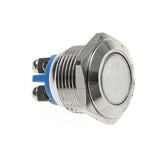 Botão 16mm sem trava cabeça chata Inox