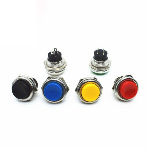 Botão 16mm sem trava colorido Plástico