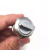 Botão 19mm girar 2 posições Inox