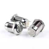 Botão 12mm sem trava cabeça alta Inox