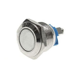 Botão 16mm sem trava cabeça chata Inox