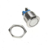 Botão 16mm sem trava cabeça chata Inox
