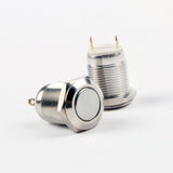 Botão 12mm sem trava cabeça chata Inox