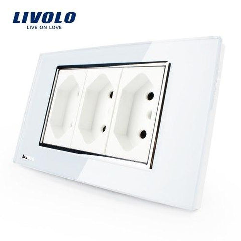 Tomada Livolo 3 entradas branco