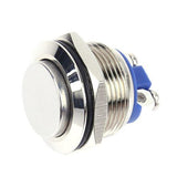 Botão 16mm sem trava cabeça alta Inox