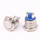 Botão 19mm sem trava cabeça chata Inox