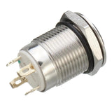 Botão 12mm LED sem trava power 24v Inox