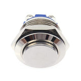 Botão 16mm sem trava cabeça alta Inox