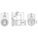 Chave Interruptor Segurança 12mm com trava
