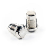 Botão 12mm sem trava cabeça alta Inox