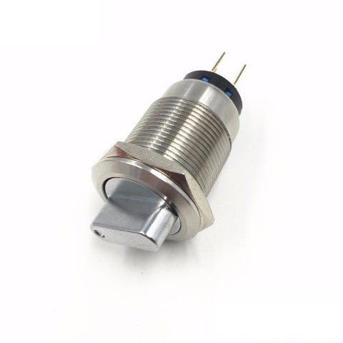 Botão 22mm girar 2 posições Inox