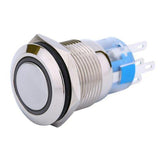 Botão 16mm LED sem trava 24v Inox